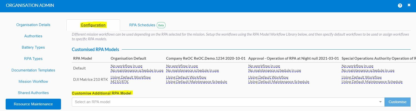 Setting up an RPA Maintenance Schedule